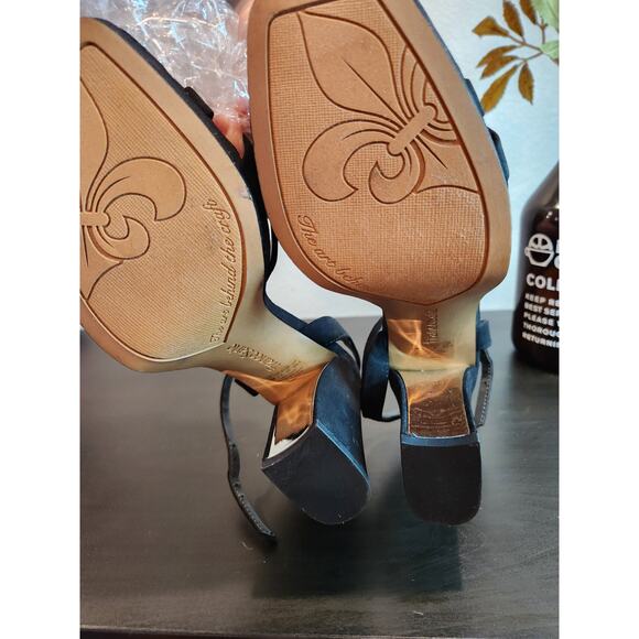 Franco Sarto Black Strappy Heeled Sandals | Size 7M |‎ Modern Chic - Picture 5 of 6